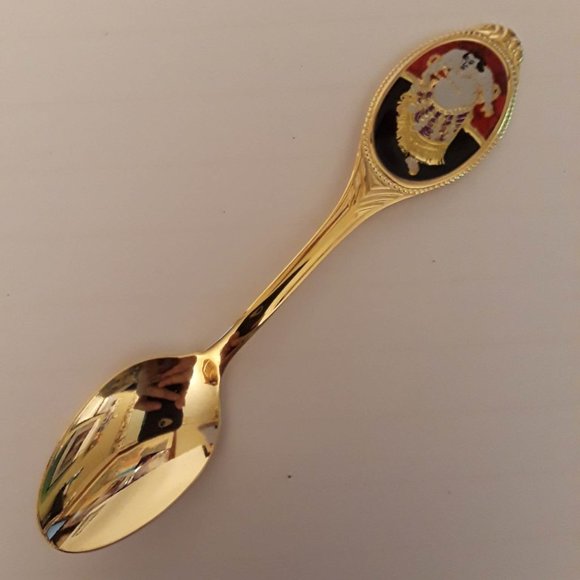 GOLD PLATED STAINLESS STEEL 4 3/4" TEASPOON - STUNNING DESIGN - MADE IN JAPAN - Picture 1 of 5